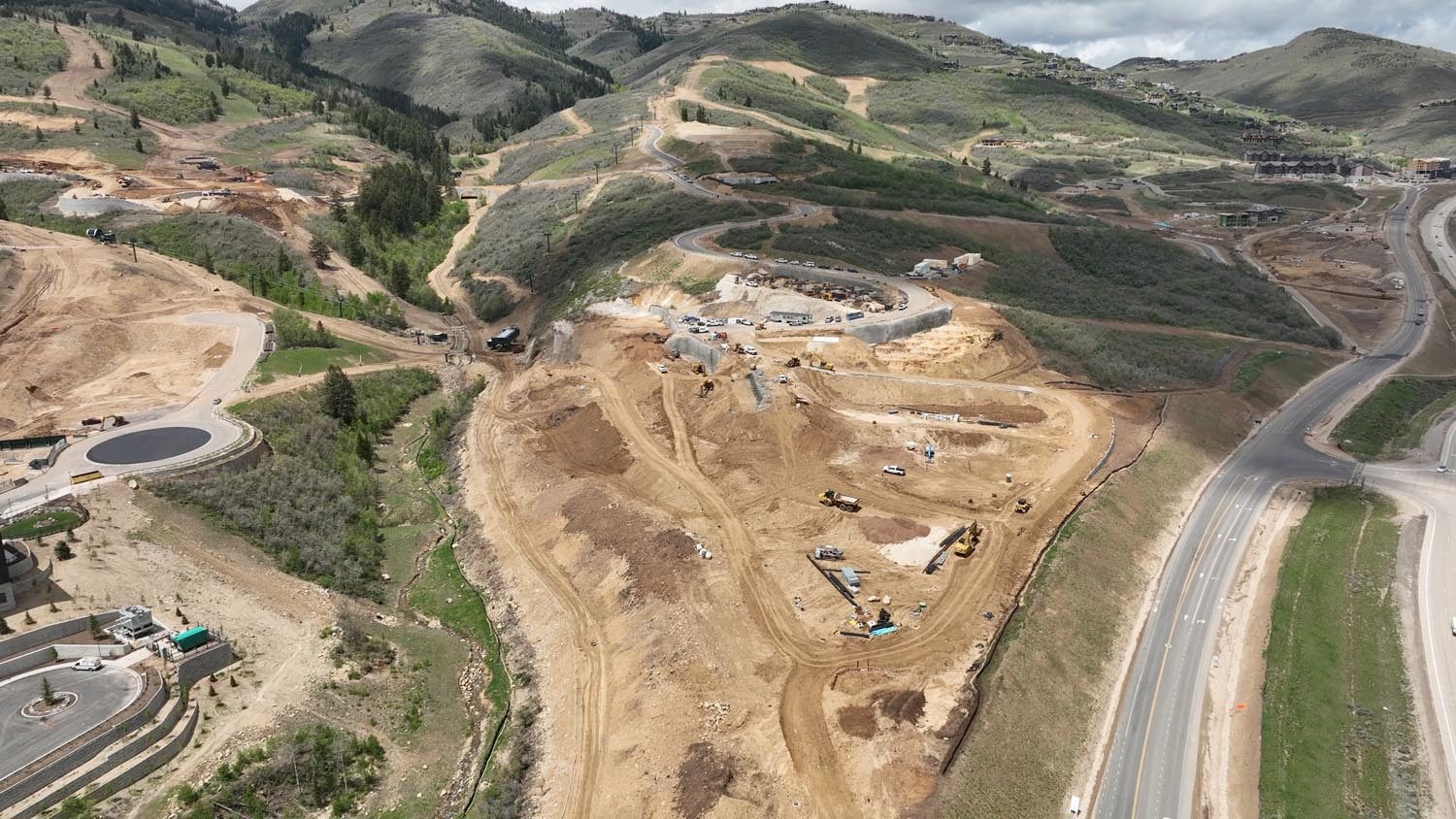 Aerial construction progress at Marcella Landing, June 2025