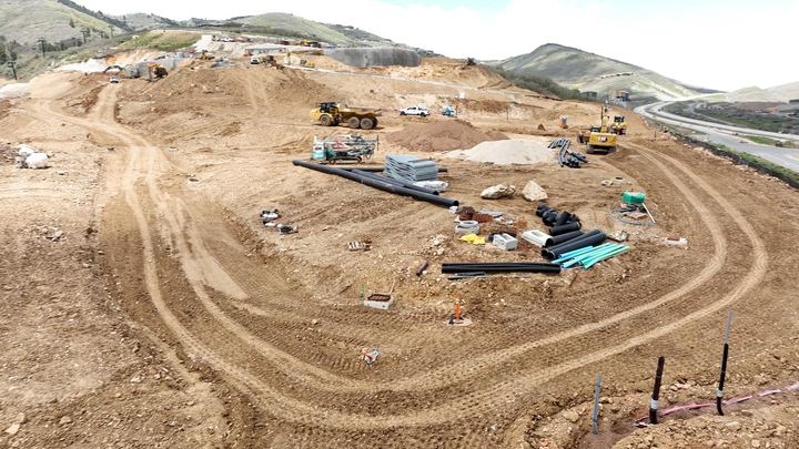 Aerial construction progress at Marcella Landing, June 2025