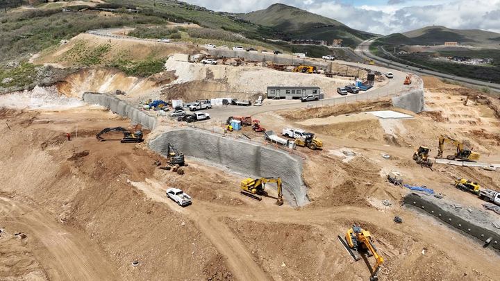 Aerial construction progress at Marcella Landing, June 2025