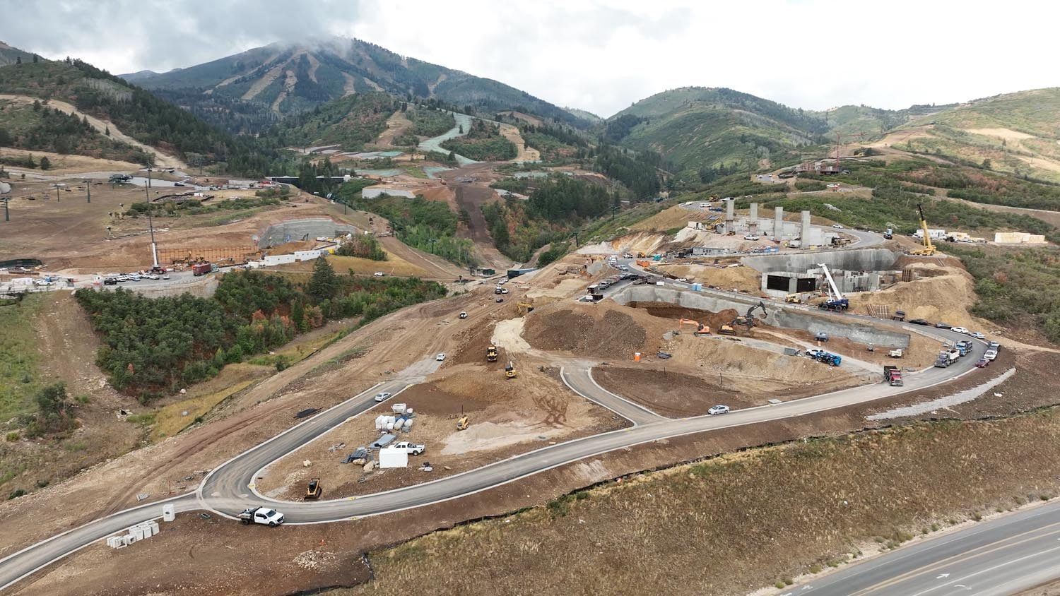 Aerial construction progress at Marcella Landing, September 1, 2025