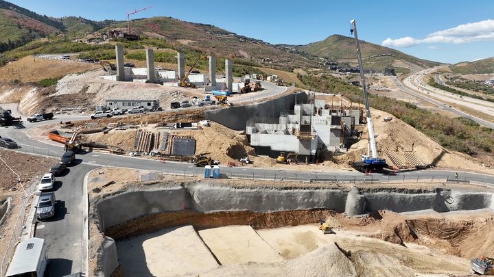 Aerial construction progress at Marcella Landing, October 1, 2025