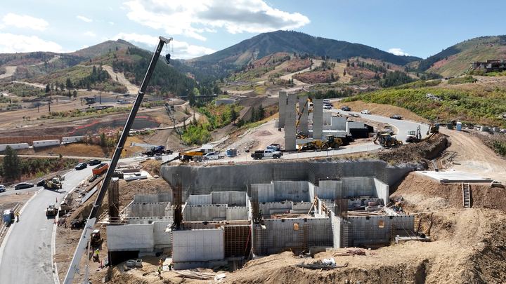 Aerial construction progress at Marcella Landing, October 1, 2025