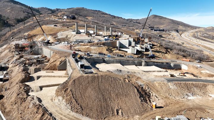 Aerial construction progress at Marcella Landing, November 1, 2025