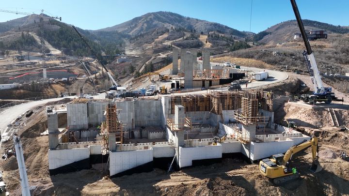 Aerial construction progress at Marcella Landing, November 1, 2025