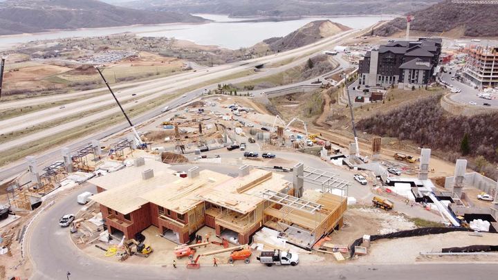 Aerial construction progress at Marcella Landing, Q1 '26