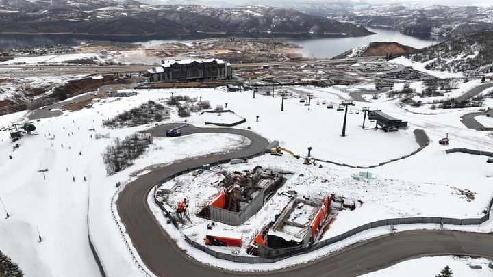 Marcella Lodge under construction in winter, Winter 2024 - 2025