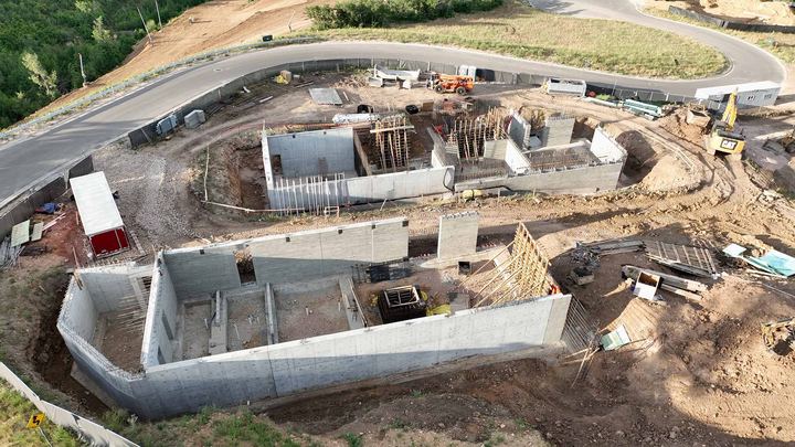 Construction progress at Marcella Lodge, July 1, 2025