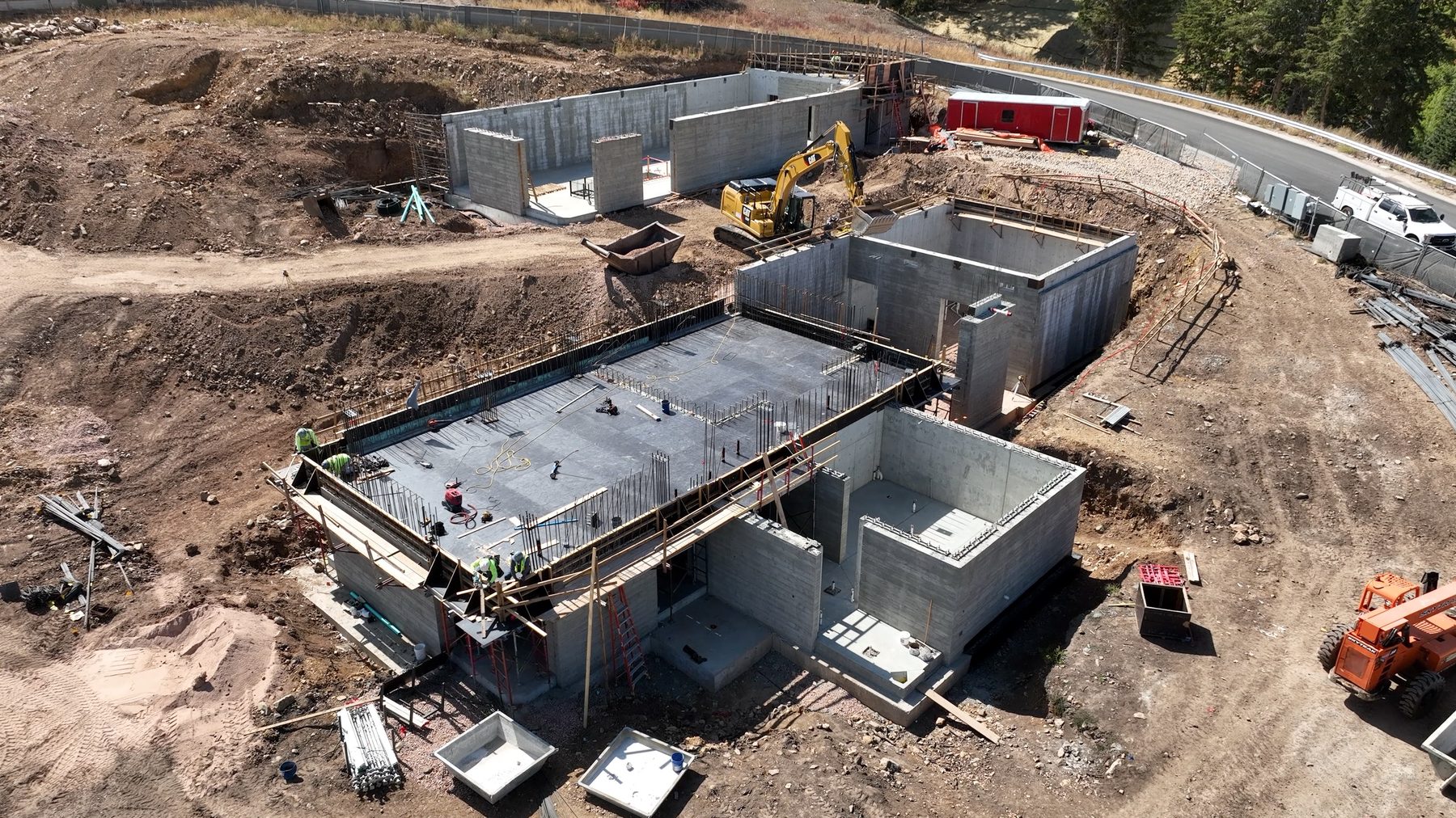 Aerial construction progress at Marcella Lodge, October 1, 2025