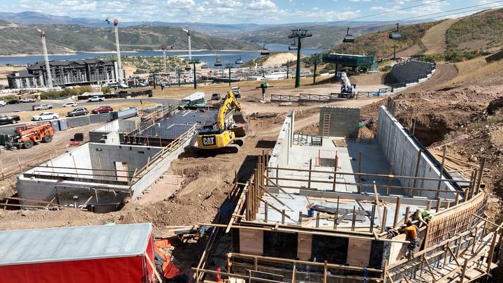 Aerial construction progress at Marcella Lodge, October 1, 2025