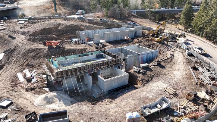 Aerial construction progress at Marcella Lodge, November 1, 2025