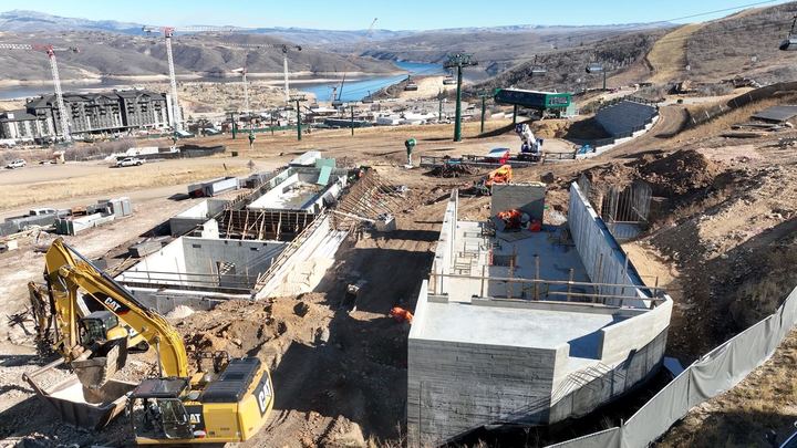 Aerial construction progress at Marcella Lodge, November 1, 2025